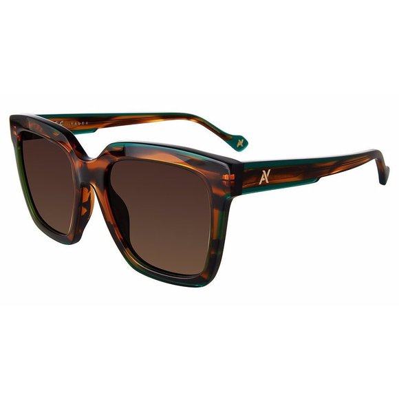 YALEA SUN SYA076 Sunglasses STRIPED-BROWN-0836 53mm